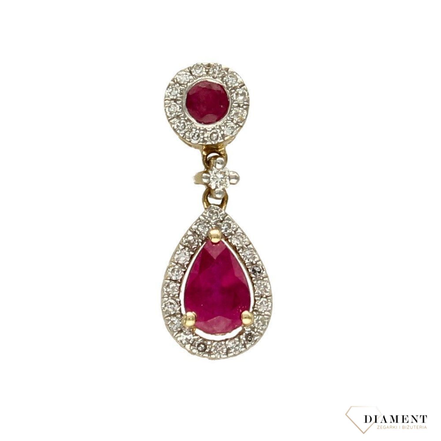 Zawieszka złota z rubinem i brylantami 0660027080 HSI..jpg